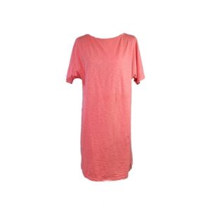 J Jill Size S Soft Scoop Neck T-Shirt Dress Summer Vacation Cover Up Side Slit